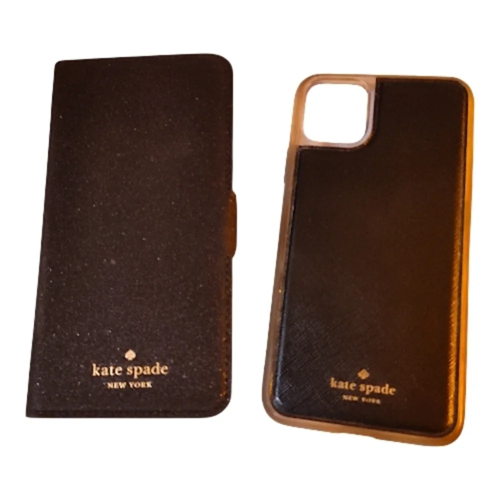 Kate Spade Black and Gold Phone Case And Magnetic Cover For iPhone 11
